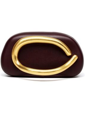 〽️ Dassymia Women Leather Wine Red Clutch Purses Evening Crossbody Bags